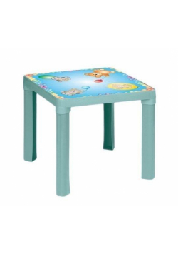 Stolik plastikowy pastel turkus
