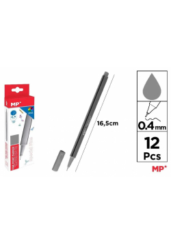 Cienkopis 0.4mm srebrny (12szt)