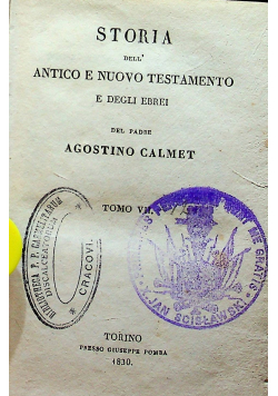 Storia dell Antico e Nuovo Testamento 6 tomów 1830 r.