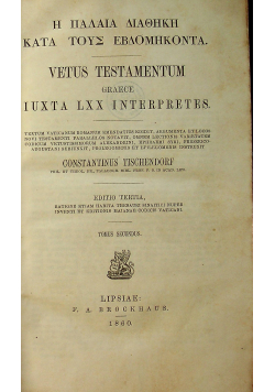 Vetus testamentim iuxta LXX interpretes 1860 r