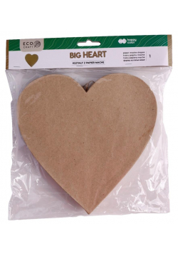 Kształty z papier mache Big Heart HAPPY COLOR