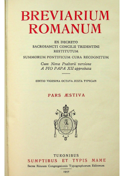 Breviarium Romanum Pars Aestiva