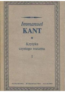 Krytyka czystego rozumu tom 1