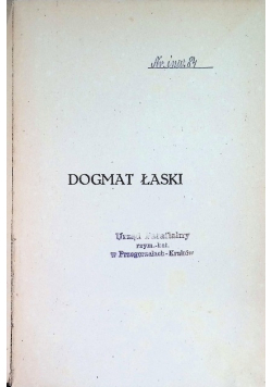 Dogmat łaski 1924 r.