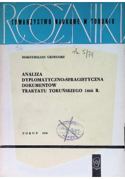 Analiza dyplomatyczno-sfragistyczna dokumentów
