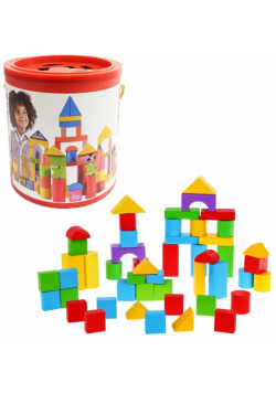 Klocki drewiane 52el