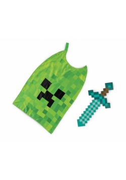 Zestaw Minecraft miecz, peleryna rozm. uniwer.