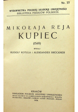 Mikołaja Reja Kupiec 1924 r.