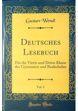 Deutsches Lesebuch Volume 2 reprint z 1891 r.