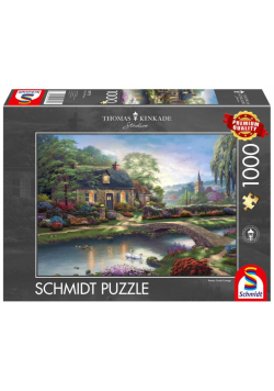 Puzzle 1000 PQ T.Kinkade Domek nad strumykiem 113373