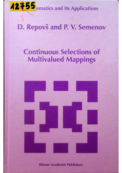 Continous Selections of Multivalued Mappings