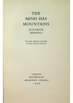 The mind has mountains