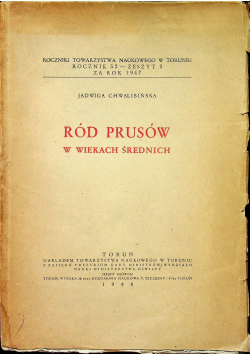 Ród Prusów w wiekach średnich 1948r.