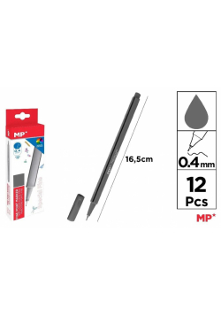 Cienkopis 0.4mm szary (12szt)