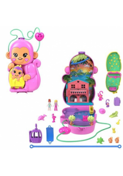 Polly Pocket. Kompaktowa torebka Urocze małpki