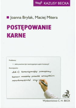 Mitera Maciej - Postępowanie karne