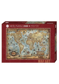Puzzle 2000 Świat (Puzzle+plakat)