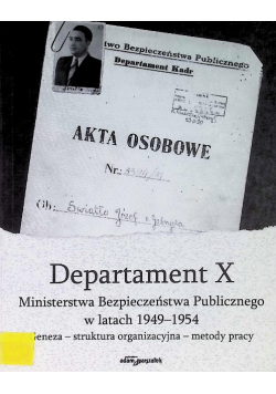 Departament X Ministerstwa Bezpieczeństwa
