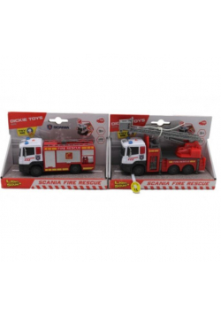 SOS Straż Pożarna Scania metalowa 17cm, 2 rodzaje