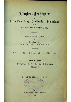 Sonntage des Kirchenjahres dritter theil 1878 r