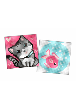 Diamentowa mozaika na magnesie IDEYKA 9x9 cm kids Ryba i Kotek