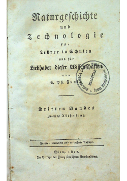 Naturgeschichte und Technologie  3 1812 r