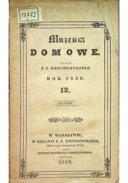 Muzeum domowe 1839 r.
