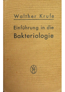 Einführung in die Bakteriologie 1931 r.