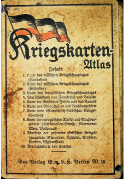 Kriegskarten atlas 1915 r