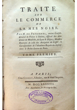 Traite sur Le Commerce de la Mer Noire Tom I i II  1787 r.
