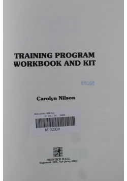 Training program workbook and kit