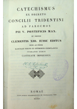 Catechismus ex Decreto Concilii Tridentini ad Parochos 1845 r.