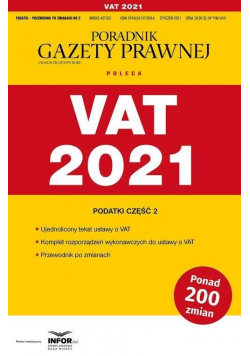 VAT 2021. Podatki cz.2