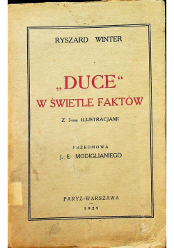Duce W świetle faktów 1929 r.