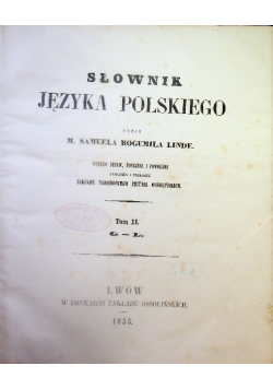 Słownik Języka Polskiego Tom 2 1855 r.