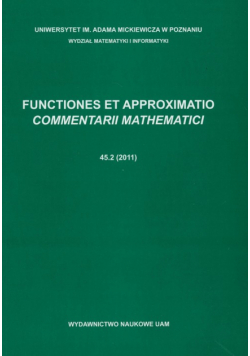 Functiones et approximatio Commentarii mathematici 45.2 (2011)