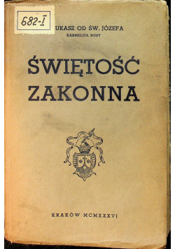 Świętość Zakonna 1936 r