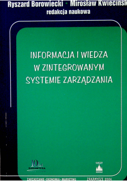 Informacja i wiedza w zintegrowanym systemie zarządzania