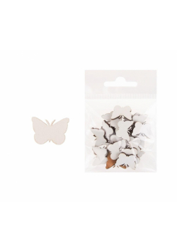 Dekoracja drewniana 24szt Motyl średni