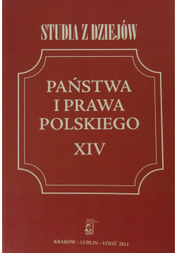 Studia z dziejów państwa i prawa polskiego XIV