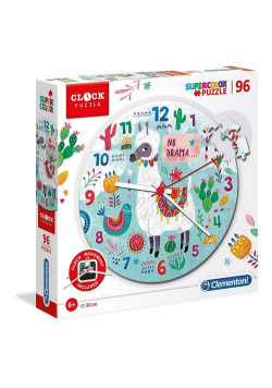 Puzzle Supercolor Zegar Lama 96
