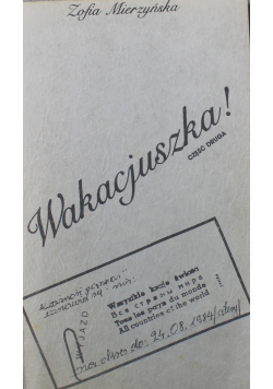 Wakacjuszka część druga