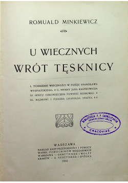 U wiecznych wrót tęsknicy 1910 r.