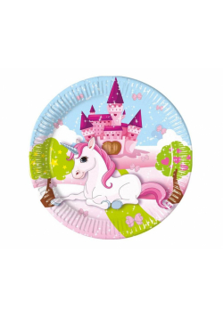 Talerzyki papierowe Unicorn 23cm 8szt