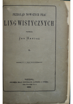 Przegląd nowych prac lingwistycznych Około 1886 r.