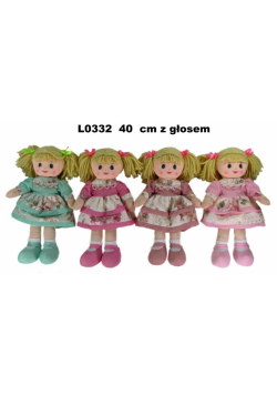 Lalka pluszowa z głosem 40cm L0332 1szt.mix