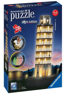 Puzzle 3D Krzywa Wieża w Pisie Night Edition