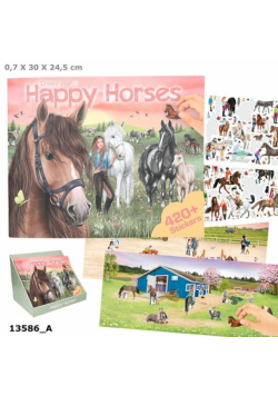 Zestaw kreatywny z naklejkami Happy Horses 13586A