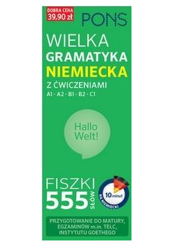 Fiszki 555 Wielka gramatyk niemiecka z ćw. A1/B2