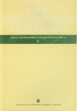 Folia geographica socio-oeconomica 5